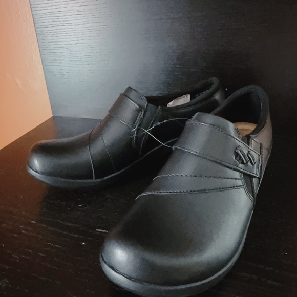 Clark’s collection ULTIMATE comfort ANGIE PEARL BLACK LEATHER Upper CUIR NOIR - Picture 14 of 16